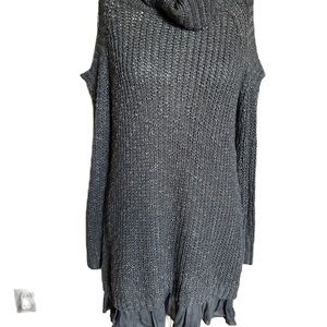 Easel sweater dress with cut out shoulders. Size m/l